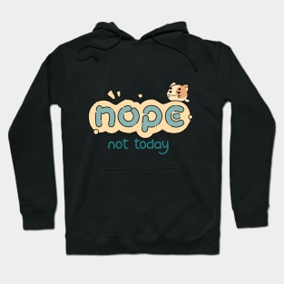 Nope Not Today Kitty | Blue Hoodie